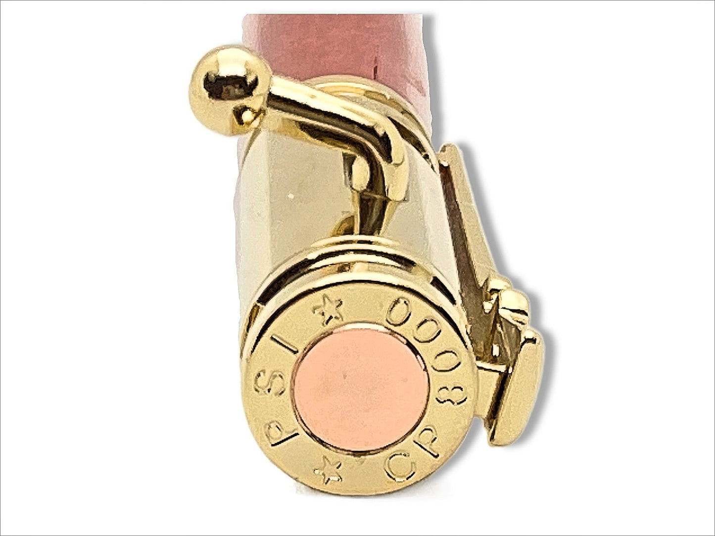 30 Cal Bolt Action Pen in Gold and Pink Ivory Wood