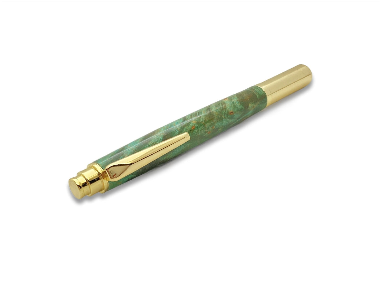 Rollester Rollerball Pen in Gold and Maple Burl