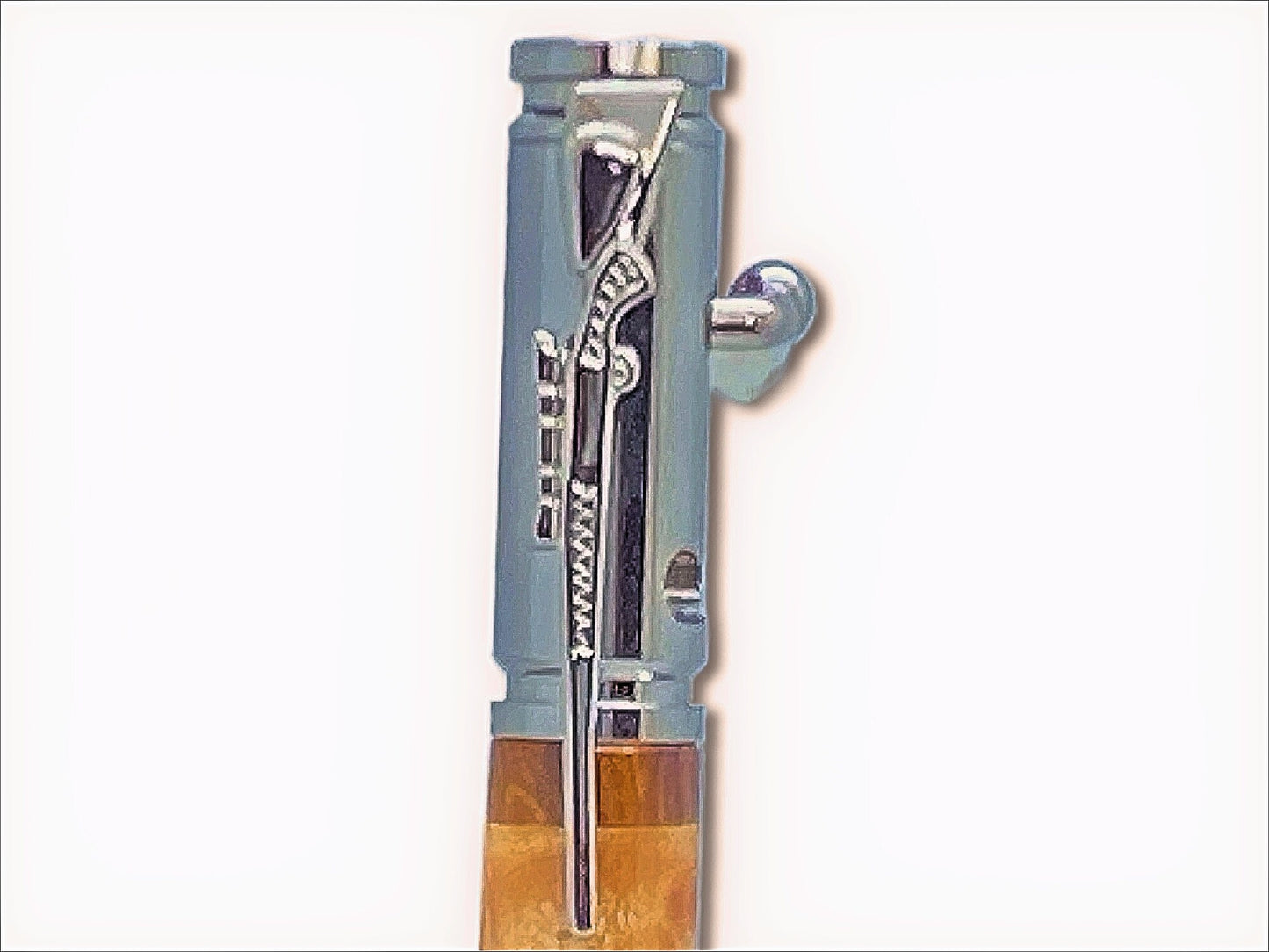 30 Cal Bolt Action Pen in Gun Metal, Maple Burl and Walnut