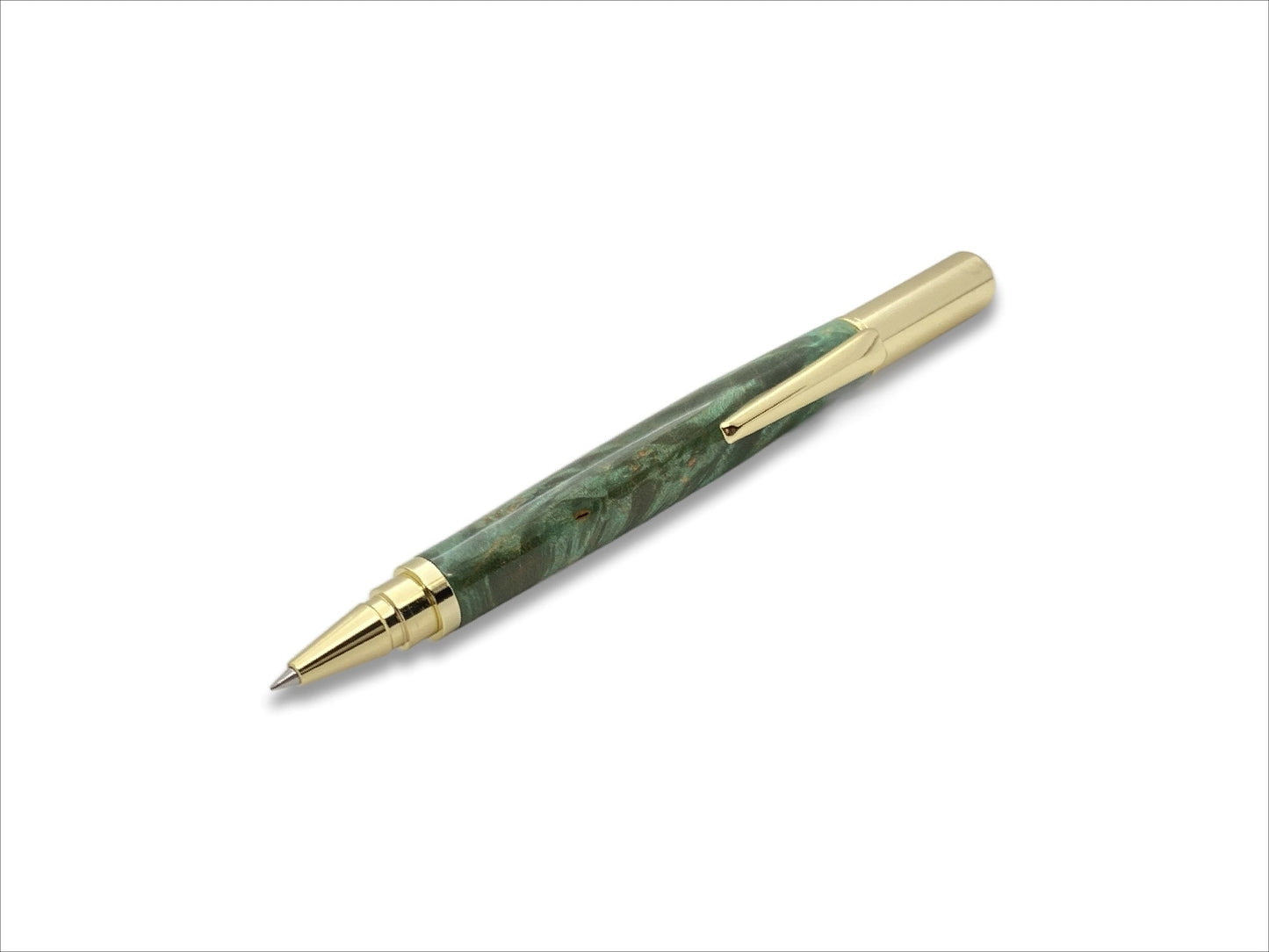 Rollester Rollerball Pen in Gold and Maple Burl